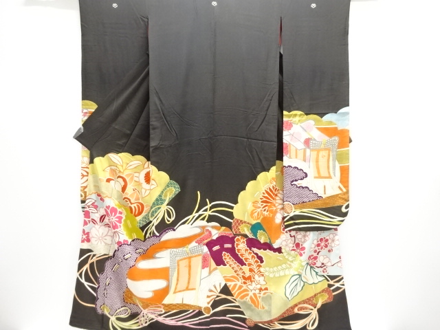 Japanese Kimono / Antique / Furisode Silk